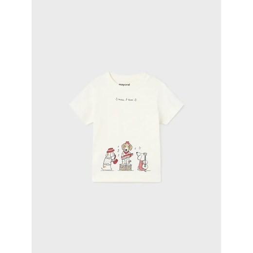 Mayoral T-Shirt 1017 Biały Regular Fit ze sklepu MODIVO w kategorii Koszulki niemowlęce - zdjęcie 168461166