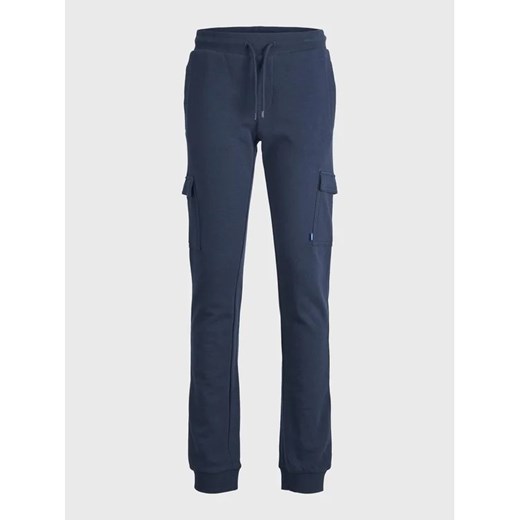 Jack&Jones Junior Spodnie materiałowe 12230606 Granatowy Slim Fit ze sklepu MODIVO w kategorii Spodnie chłopięce - zdjęcie 168461185