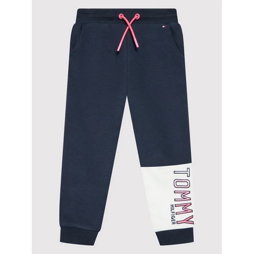 Tommy Hilfiger Spodnie dresowe KG0KG06600 D Granatowy Regular Fit ze sklepu MODIVO w kategorii Spodnie chłopięce - zdjęcie 168461267