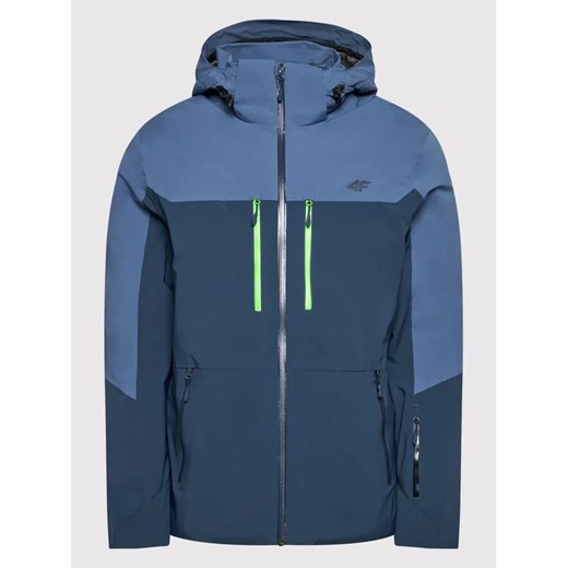 4F Kurtka narciarska H4Z21-KUMN010 Niebieski Regular Fit M promocyjna cena MODIVO