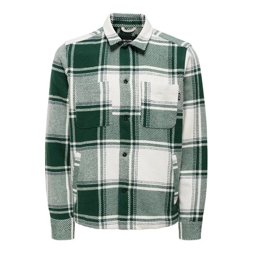 Only & Sons Koszula 22026663 Zielony Loose Fit Only & Sons L okazyjna cena MODIVO