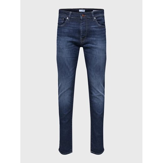 Selected Homme Jeansy Leon 16088264 Granatowy Slim Fit Selected Homme 29_32 promocyjna cena MODIVO