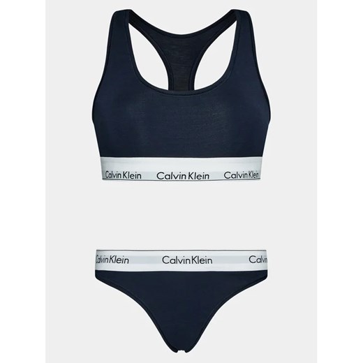 Calvin Klein Underwear Komplet bielizny Unlined Bra Set 000QF6703E Niebieski Calvin Klein Underwear S MODIVO