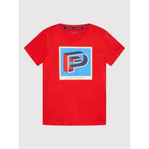 Pepe Jeans T-Shirt Caiken PB503350 Czerwony Regular Fit Pepe Jeans 6Y okazja MODIVO