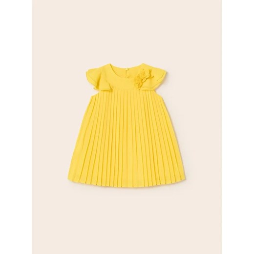 Mayoral Sukienka elegancka 1960 Żółty Regular Fit ze sklepu MODIVO w kategorii Sukienki niemowlęce - zdjęcie 168465807