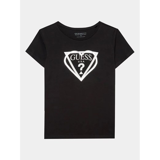 Guess T-Shirt J3YI02 K6YW4 Czarny Regular Fit ze sklepu MODIVO w kategorii Bluzki dziewczęce - zdjęcie 168466088