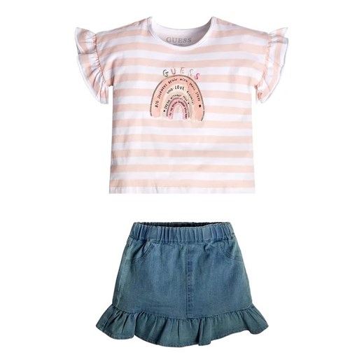 Guess Komplet t-shirt i spódniczka K3GG01 K6YW0 Kolorowy Regular Fit ze sklepu MODIVO w kategorii Komplety dziewczęce - zdjęcie 168466306