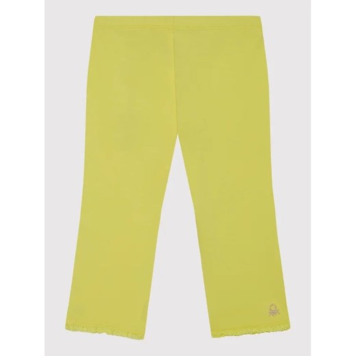 United Colors Of Benetton Legginsy 3MT1I0820 Żółty Slim Fit ze sklepu MODIVO w kategorii Spodnie dziewczęce - zdjęcie 168467487