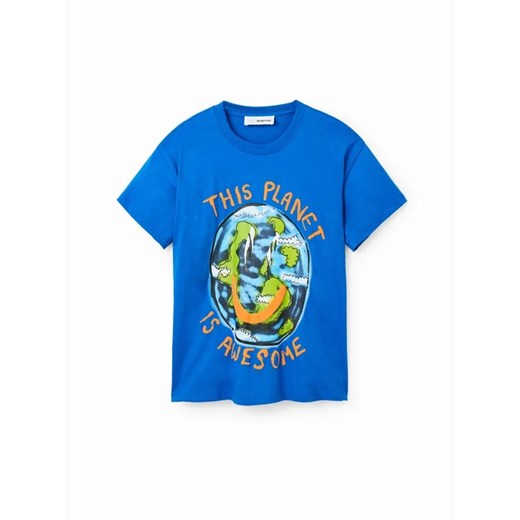 Desigual T-Shirt 23SBTK09 Niebieski Regular Fit Desigual 13_14Y MODIVO