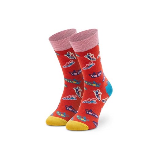 Happy Socks Skarpety wysokie unisex SAN01-4300 Czerwony ze sklepu MODIVO w kategorii Skarpetki damskie - zdjęcie 168468107