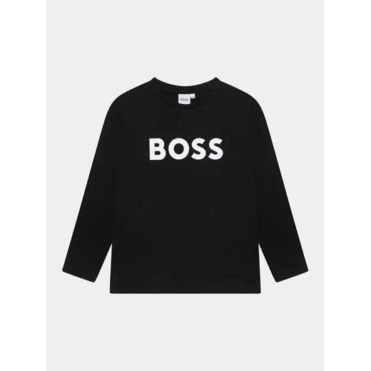 Boss Bluzka J25P25 S Czarny Regular Fit ze sklepu MODIVO w kategorii T-shirty chłopięce - zdjęcie 168468367