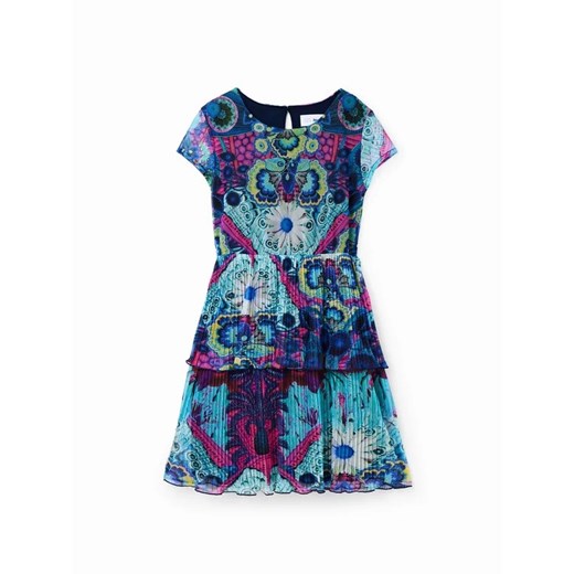 Desigual Sukienka codzienna 23SGVK19 Niebieski Regular Fit Desigual 5_6Y MODIVO okazyjna cena