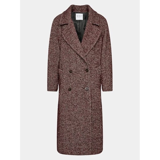 MVP Wardrobe Płaszcz wełniany Spiga Over MVPI3CP018.0PN0052 Bordowy Over Fit Mvp Wardrobe 46 wyprzedaż MODIVO