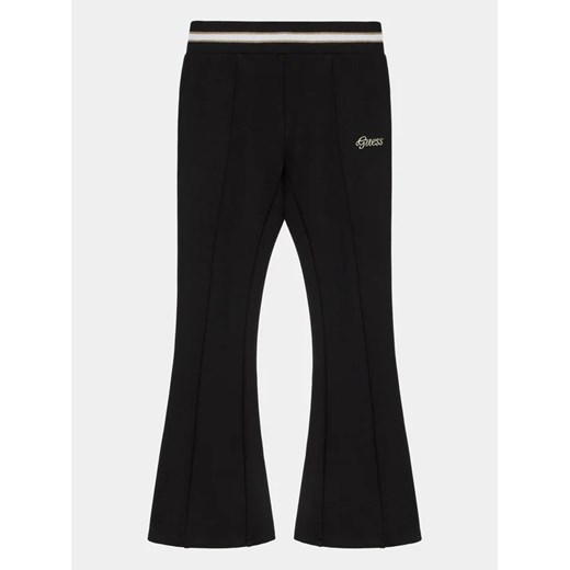 Guess Spodnie materiałowe J4RB00 KAUH0 Czarny Regular Fit ze sklepu MODIVO w kategorii Spodnie dziewczęce - zdjęcie 168469995