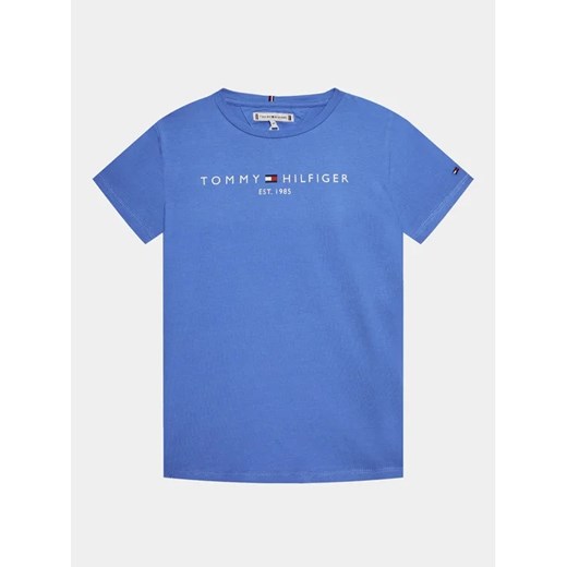 Tommy Hilfiger T-Shirt Essential Tee S/S KG0KG05242 Niebieski Regular Fit ze sklepu MODIVO w kategorii Bluzki dziewczęce - zdjęcie 168470435