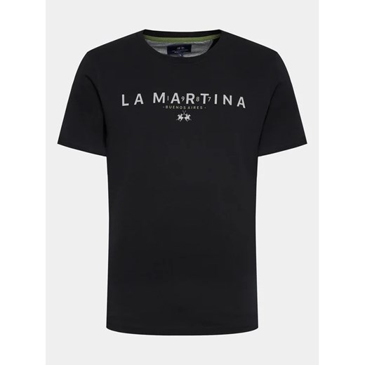 La Martina T-Shirt WMR005 JS206 Czarny Regular Fit ze sklepu MODIVO w kategorii T-shirty męskie - zdjęcie 168470559