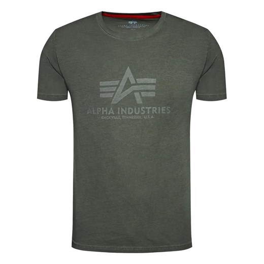 Alpha Industries T-Shirt Basic T Oildye 116515 Zielony Regular Fit Alpha Industries L MODIVO