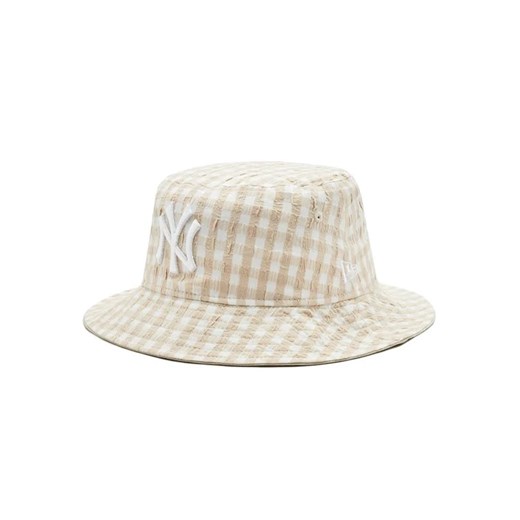 New Era Kapelusz Gingham Tapere 60298643 Beżowy New Era S wyprzedaż MODIVO