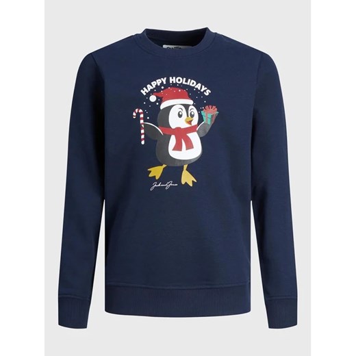 Jack&Jones Junior Bluza Toon 12222091 Granatowy Regular Fit Jack&jones Junior 176 okazja MODIVO
