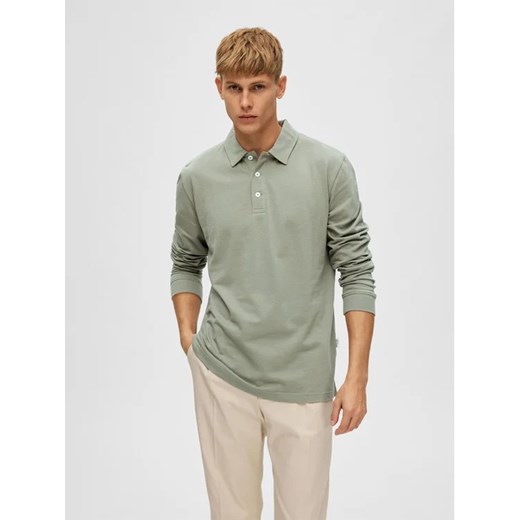 Selected Homme Polo 16088553 Zielony Regular Fit ze sklepu MODIVO w kategorii T-shirty męskie - zdjęcie 168473035
