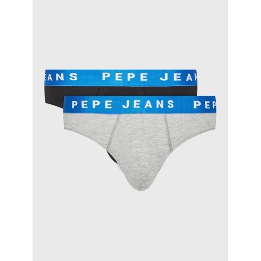 Pepe Jeans Slipy Logo Bf Lr 2P PMU10962 Czarny ze sklepu MODIVO w kategorii Majtki męskie - zdjęcie 168473128