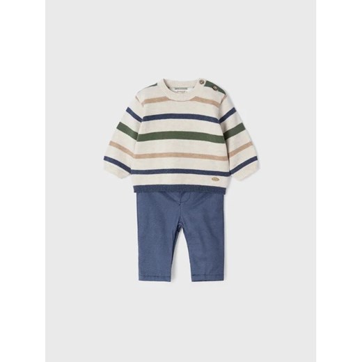Mayoral Komplet sweter i spodnie materiałowe 2521 Kolorowy Regular Fit ze sklepu MODIVO w kategorii Komplety niemowlęce - zdjęcie 168473155
