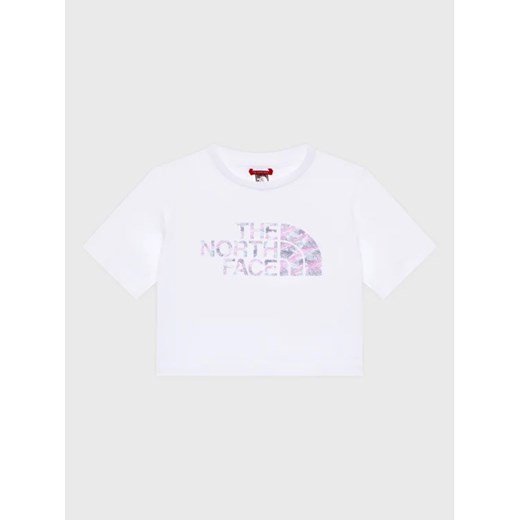 The North Face T-Shirt Crop Easy NF0A83EU Biały Regular Fit ze sklepu MODIVO w kategorii Bluzki dziewczęce - zdjęcie 168473469