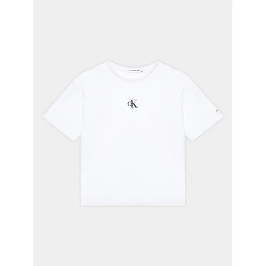 Calvin Klein Jeans T-Shirt IG0IG02136 Biały Boxy Fit 4Y MODIVO