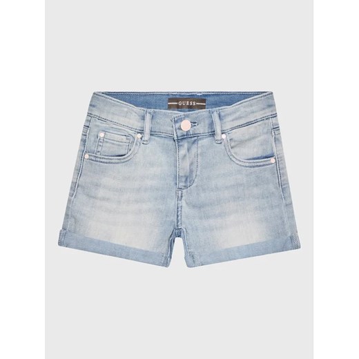 Guess Szorty jeansowe J3GD15 D4CA0 Niebieski Regular Fit ze sklepu MODIVO w kategorii Spodenki dziewczęce - zdjęcie 168474617