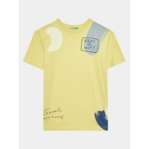 United Colors Of Benetton T-Shirt 3096C10BR Żółty Regular Fit ze sklepu MODIVO w kategorii T-shirty chłopięce - zdjęcie 168474627