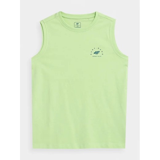 4F Tank top 4FJSS23TTSHM284 Zielony Regular Fit 122 okazja MODIVO