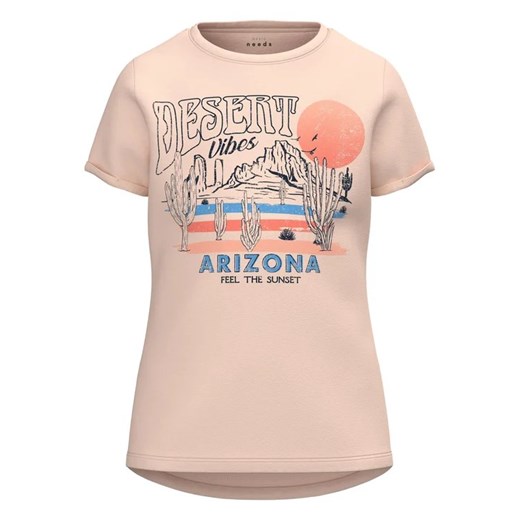 NAME IT T-Shirt 13214679 Różowy Regular Fit ze sklepu MODIVO w kategorii Bluzki dziewczęce - zdjęcie 168476079