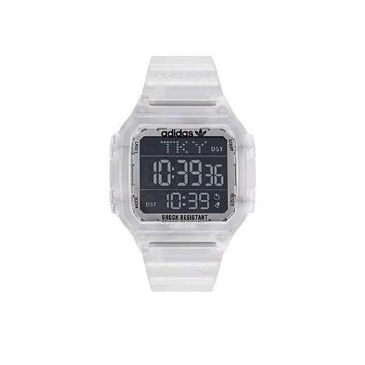 adidas Originals Zegarek Digital One GMT AOST22049 Biały uniwersalny MODIVO