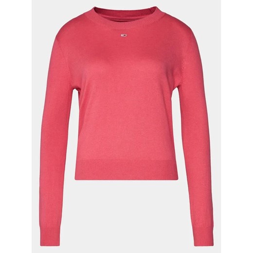 Tommy Jeans Sweter Tjw Essential Crew Neck Sweater DW0DW17254 Różowy Regular Fit Tommy Jeans XL MODIVO