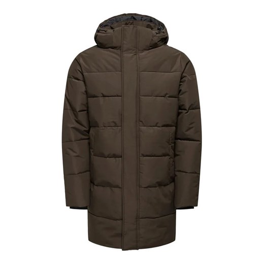 Only & Sons Kurtka puchowa 22020156 Brązowy Regular Fit Only & Sons L okazja MODIVO