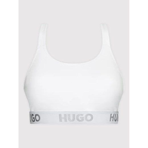 Hugo Biustonosz top Sporty Logo 50469628 Biały XS wyprzedaż MODIVO