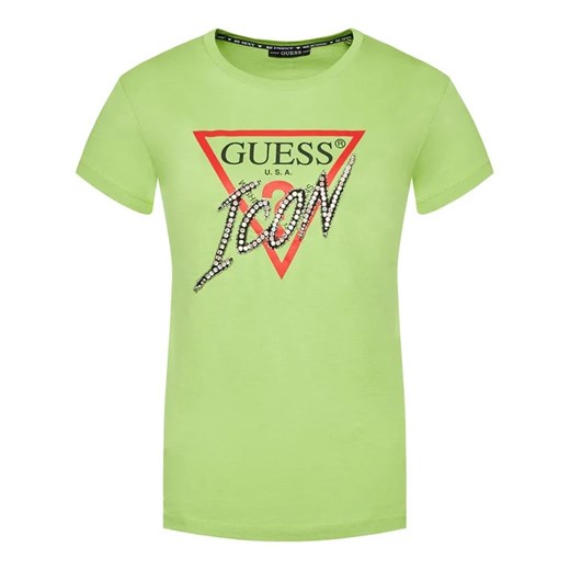Guess T-Shirt Iconic Tee W1RI25 I3Z00 Zielony Regular Fit Guess XS MODIVO