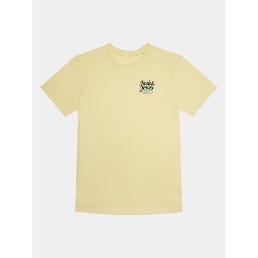 Jack&Jones Junior T-Shirt 12239432 Żółty Standard Fit ze sklepu MODIVO w kategorii T-shirty chłopięce - zdjęcie 168480817