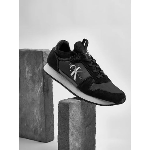 Calvin Klein Jeans Sneakersy Runner Sock Laceup Ny-Lth W YW0YW00840 Czarny 37 MODIVO