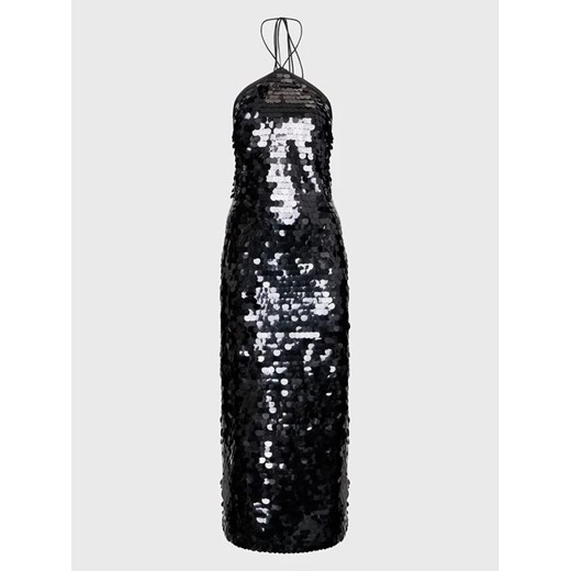 ROTATE Sukienka koktajlowa Big Sequins RT2247 Czarny Slim Fit Rotate 36 MODIVO okazja