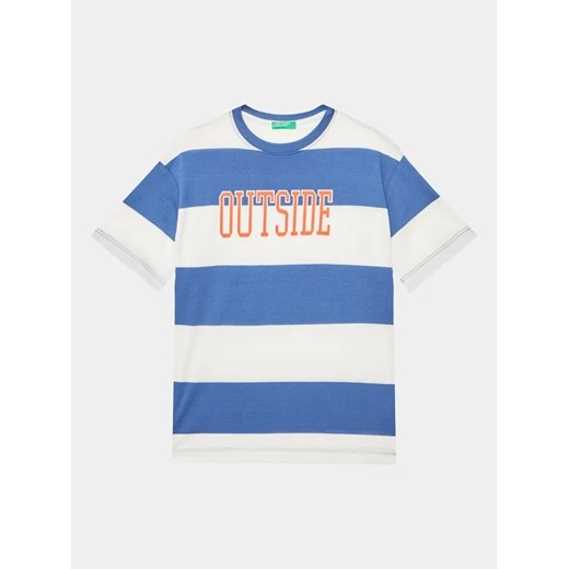 United Colors Of Benetton T-Shirt 3ZNBC10BN Niebieski Regular Fit ze sklepu MODIVO w kategorii T-shirty chłopięce - zdjęcie 168481556