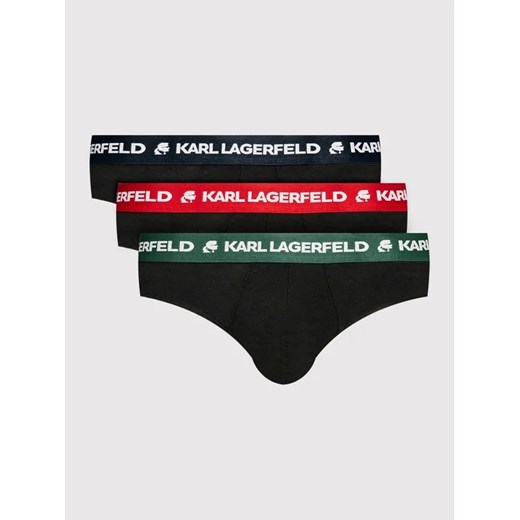KARL LAGERFELD Komplet 3 par slipów 220M2111 Czarny ze sklepu MODIVO w kategorii Majtki męskie - zdjęcie 168481929