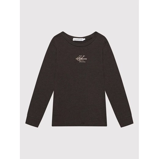 Calvin Klein Jeans Bluzka Monogram Outline IG0IG01158 Czarny Regular Fit 6Y okazja MODIVO
