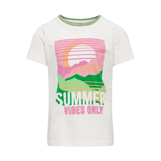 Kids ONLY T-Shirt 15292340 Biały Slim Fit ze sklepu MODIVO w kategorii Bluzki dziewczęce - zdjęcie 168482308
