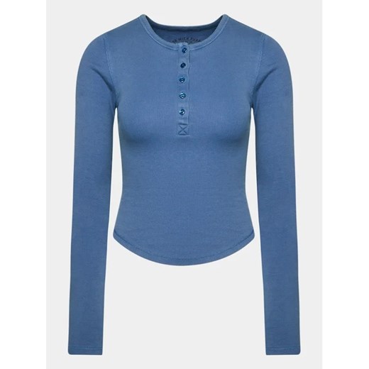 BDG Urban Outfitters T-Shirt Henley Ls Tee 75260075 Niebieski Slim Fit ze sklepu MODIVO w kategorii Bluzki damskie - zdjęcie 168482587