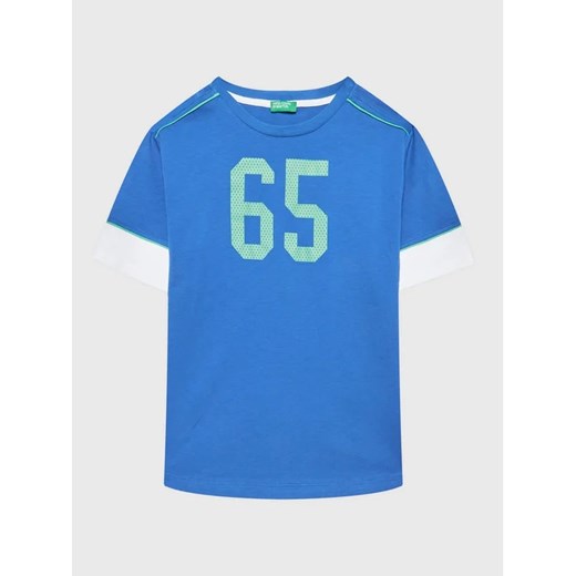 United Colors Of Benetton T-Shirt 3096C10A9 Niebieski Regular Fit ze sklepu MODIVO w kategorii T-shirty chłopięce - zdjęcie 168483145