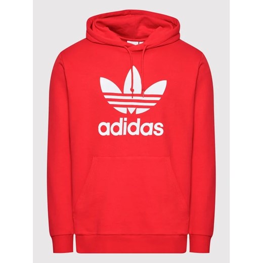 adidas Bluza adicolor Classics Trefoil HE9500 Czerwony Standard Fit M MODIVO