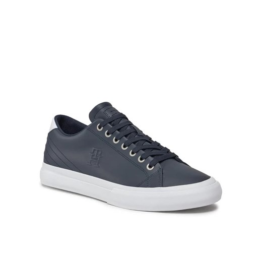 Tommy Hilfiger Sneakersy Th Hi Vulc Street Low Lth Ess FM0FM04896 Niebieski Tommy Hilfiger 44 MODIVO