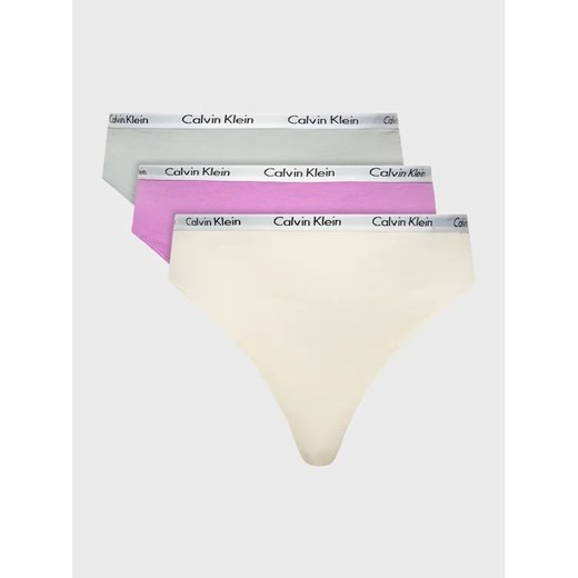 Calvin Klein Underwear Komplet 3 par stringów 000QD3800E Kolorowy ze sklepu MODIVO w kategorii Majtki damskie - zdjęcie 168485146