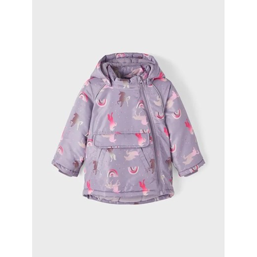 NAME IT Kurtka przejściowa 13218452 Fioletowy Regular Fit Name It 110 MODIVO okazyjna cena